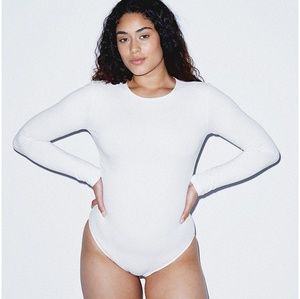 NEW American Apparel Long sleeve white bodysuit
